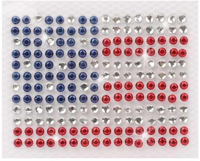 아클라 핫픽스 모티브 디자인 의류부자재 스톤 큐빅 크리스탈_, 08. 미국국기, 1개