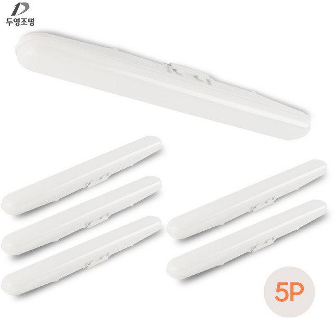 두영조명 국산 led형광등 일자등 30W 방등 거실등 5P, 주광색 X 5개