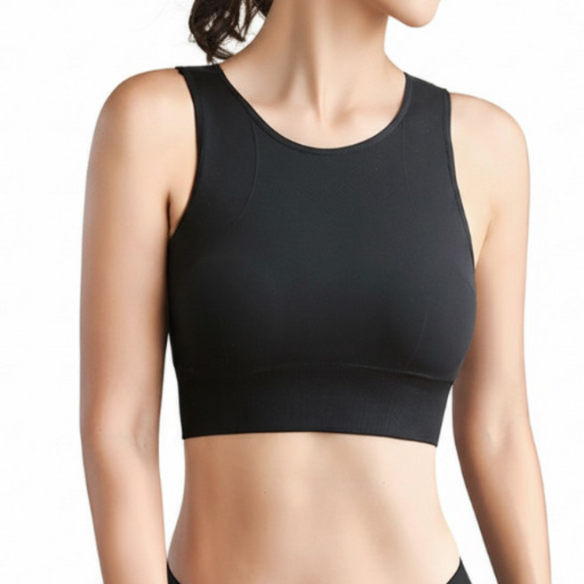 베르슈어 심리스 백 에어홀 스포츠 브라탑