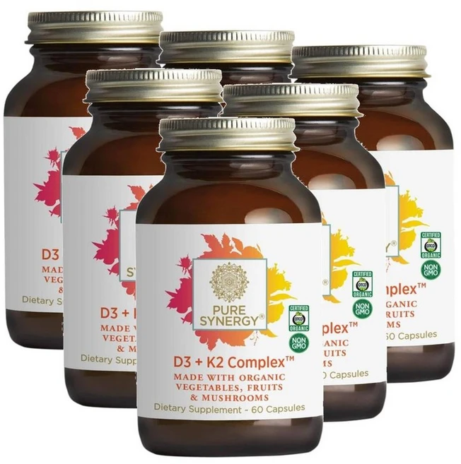 퓨어시너지 비타민 D3 K2 콤플렉스 캡슐 PURE SYNERGY D3 K2 Complex, 6개, 60정 - 쿠팡