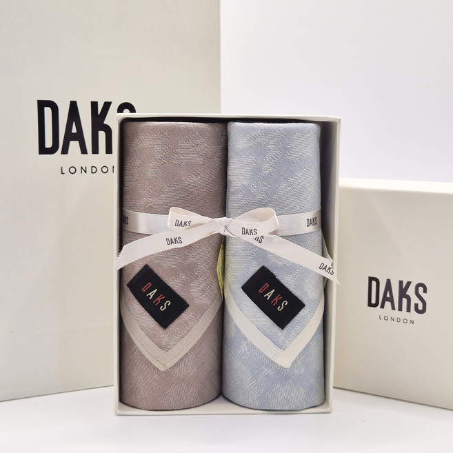 [매장정품] 닥스 손수건 2종 선물 세트 순면 100%