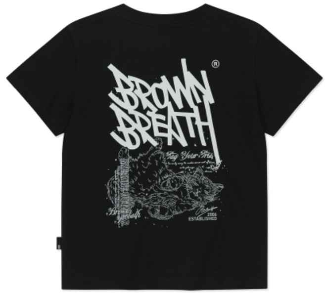 브라운브레스 W SLEEPY TAG TEE - 블랙