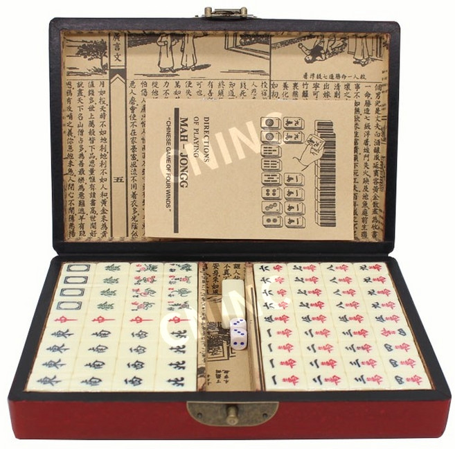 마작세트 일본 마작 게임 테이블 케이스 포함 보드 게임, B.마작 중형 24타입, 1개