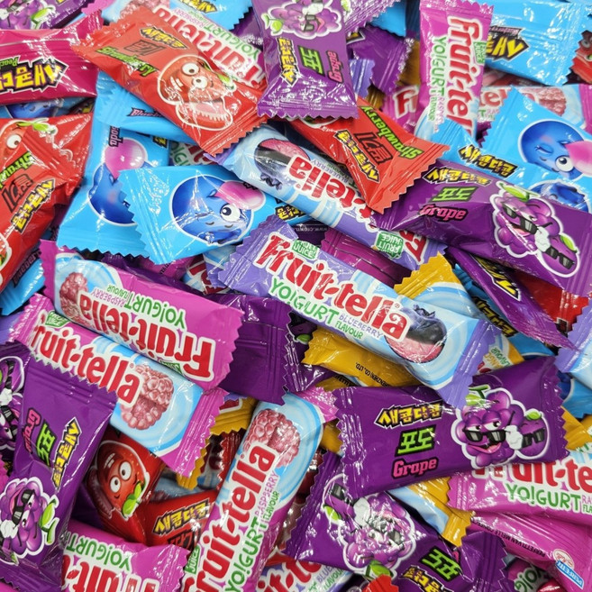 궁금한공작소 새콤달콤 후르트텔라요구르트향 7가지맛 개별포장 160개, 5g