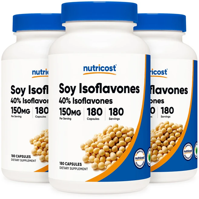 뉴트리코스트 소이 이소플라본 40% 150mg 180캡슐 3병, 180정, 3개 - 쿠팡