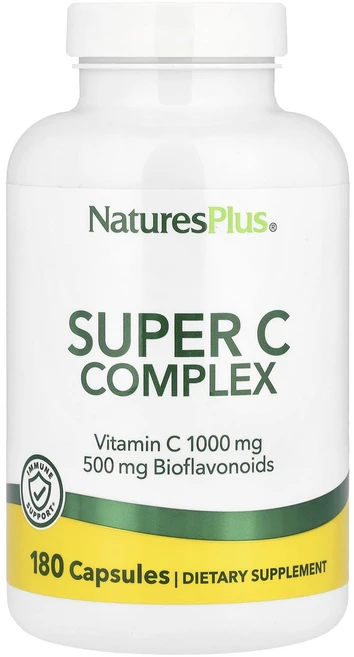 NaturesPlus Super C 복합체 베지 캡슐 180정, 1개 - 쿠팡