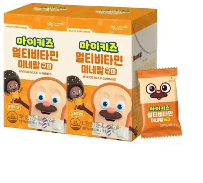 마이키즈 멀티비타민미네랄 구미 60개입 2개, 1개, 60정