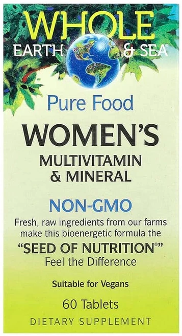 Natural Factors Whole Earth & Sea® Women's Multivitamin & Mineral 60 Tablets, Natural Factors, Whole Earth &, 1개, 60정 - 쿠팡