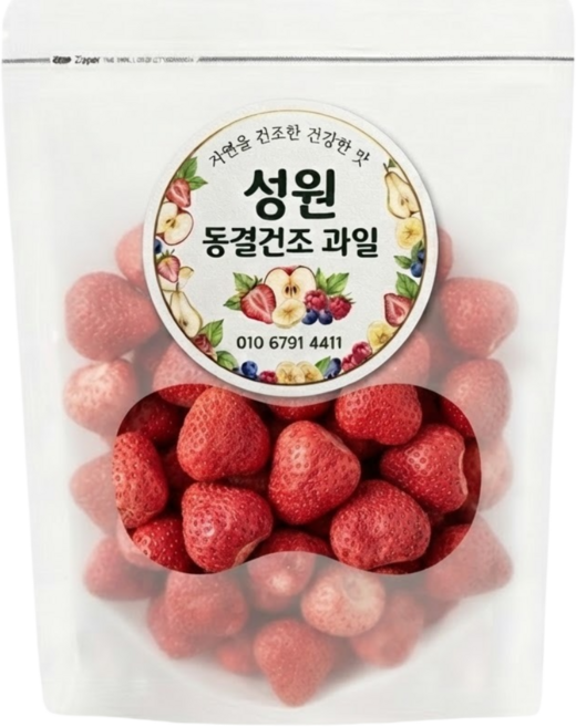[직수입]성원딸기칩 동결건조 딸기 건딸기, 1개, 500g
