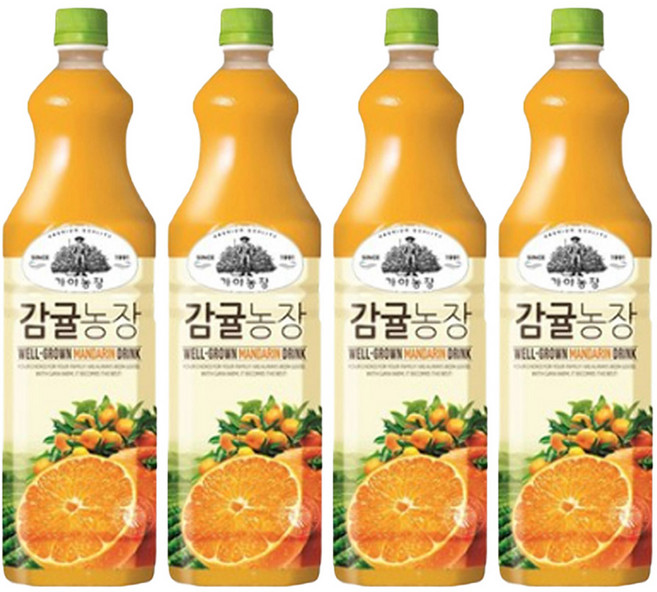 웅진 가야농장 감귤주스, 1.5L, 4개