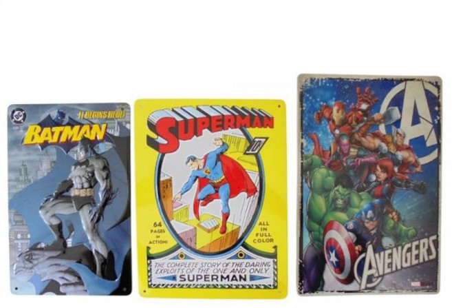 - 마블 어벤져스 + 배트맨 DC 코믹스 장식 접시 3개 세트 238112, - 마블 어벤져스 + 배트맨 DC 코믹스 장식 접시 3