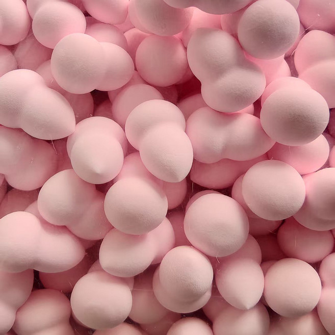 미니 20*30 메이크업 스펀지 소형 미니 화장 스펀지 파우더 퍼프 메이크업 스펀지 부분 커버 아이 메이크업용, 분홍색 미니 호리병