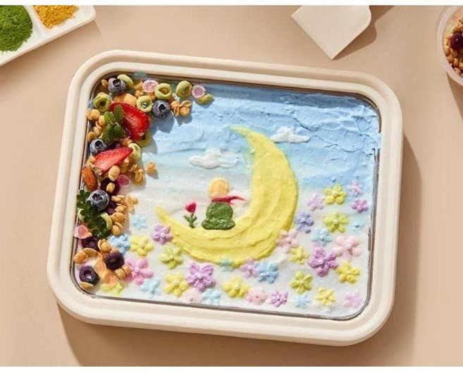 철판아이스크림메이커 아이스크림판 여름 간식제조기 스텐304 아이스크림만들기 어린이 여름방학, 1개, 1. 베이지 (티타늄+항균)