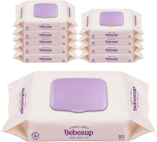 베베숲 트러스트 캡형 물티슈 80매 10개