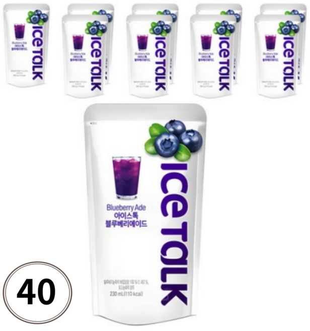 아이스톡 블루베리 에이드, 230ml, 40개