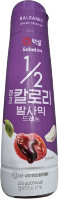 백설 하프칼로리 발사믹드레싱, 255g, 1개