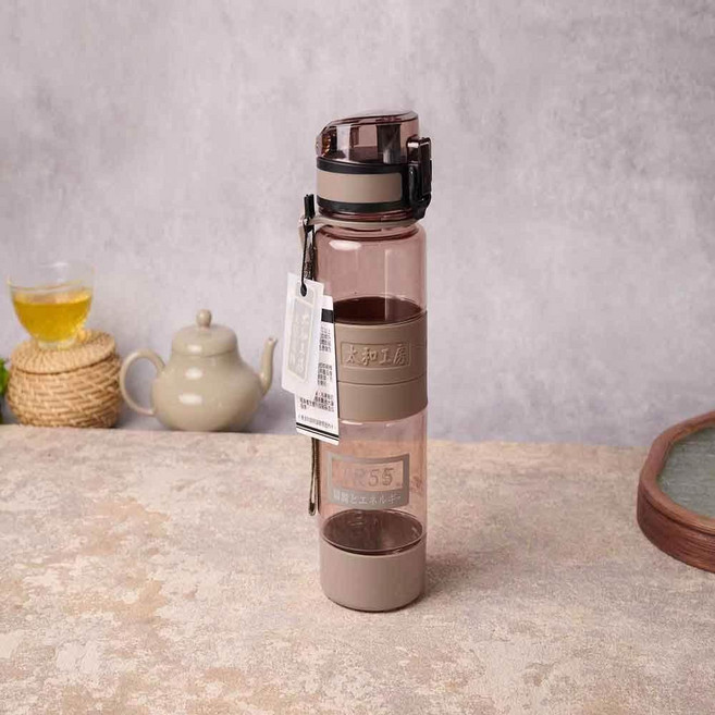太和工房 TR55運動水壺 輕巧便攜 安全無毒材質 多色可選 時尚外觀設計 滿足日常飲水需求, 可可色, 500ml, 1個