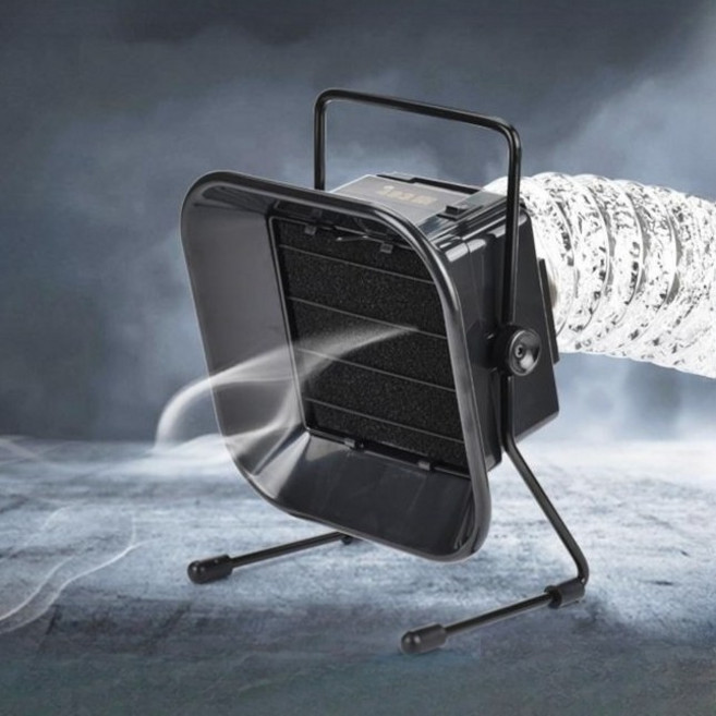 AVENIX 공업용환풍기 포터블팬 업소용 밀폐공간 배관 필터 흡입 납땜 휴대 개인용, 4200 5m 배관+목구멍+후면, 기본 색상