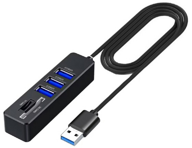 플레이고 MH31 5in1 USB 멀티허브 메모리 카드 리더기, 1개