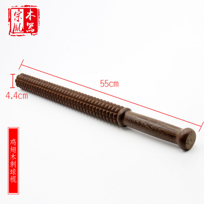 흑단 나무 곤봉 방망이 체조용 나무방망이 몽둥이 방어 휴대용 비상가중형, 닭 날개 우드 스틱 길이 55 지름 4 4, 1개