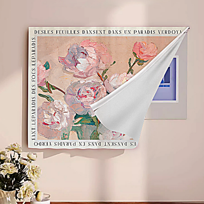 인터폰가리개 배전함 분전함 뚜거집 가리개 붙이는 벽면 커버 옛날 구형 인터폰 가리개, 화이트