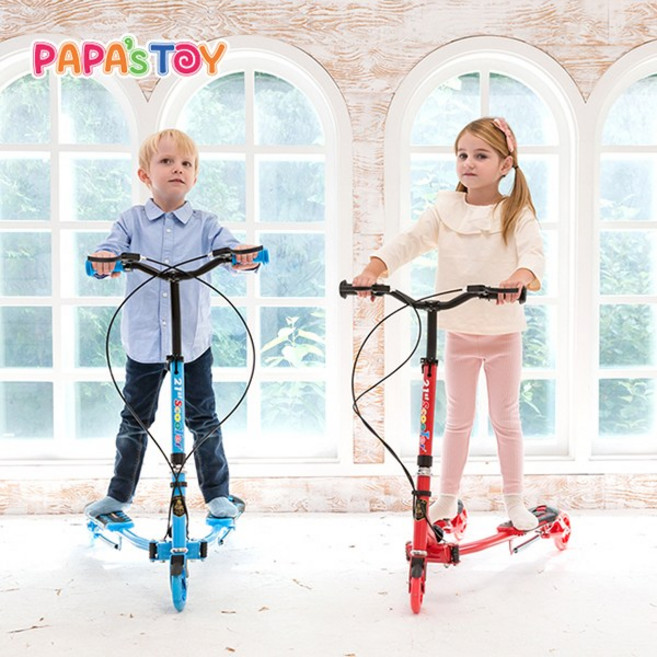 21ST 트라이더 어린이 세발 킥보드 스쿠터, 그린, 그린