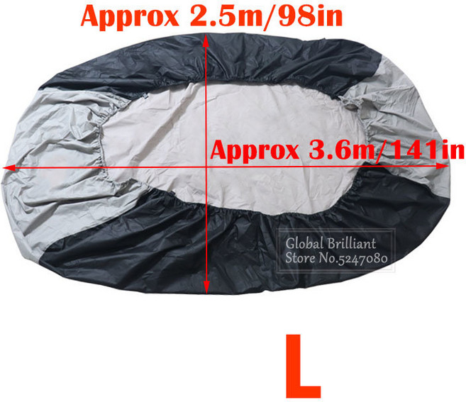 [누리정비]워터크래프트 모터 보트 커버 L/XL 420D 방수 제트 스키 야마하 웨이브러너 EXR VX 크루저 씨두, 01 L Black Grey