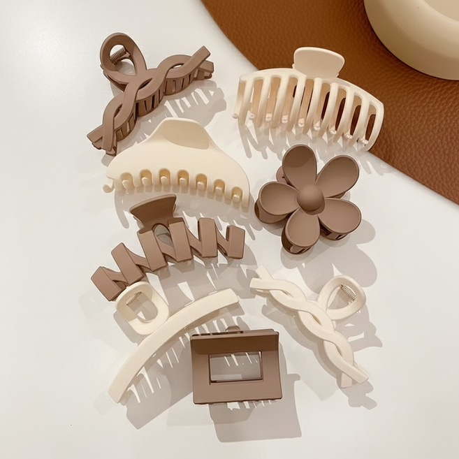 일상스토리 데일리 무광 집게핀 머리핀 8종세트