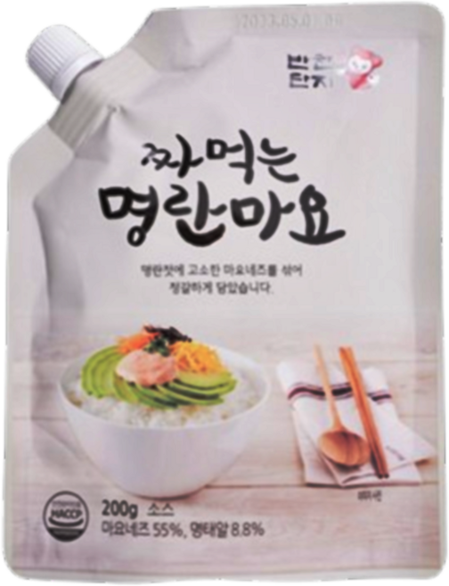 S46 반찬단지 짜먹는 명란마요 200g 간편하고 위생적인 맛있는 명란마요 S-84S87N18, 23개