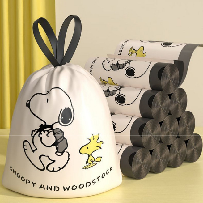 [당일출고] 두꺼운 손잡이 끈 쓰레기봉투 다용도 120매 음식물 차량용 쓰레기 봉투 곰돌이, 120개, 10L