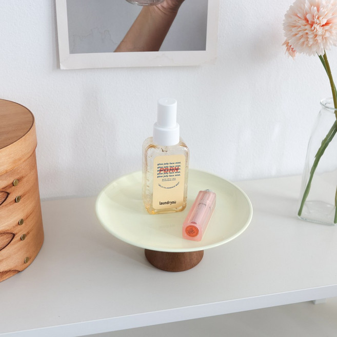 케이트가든 케이크 스탠 악세사리 소품 빈티지 철제 소지품 트레이, 아이보리