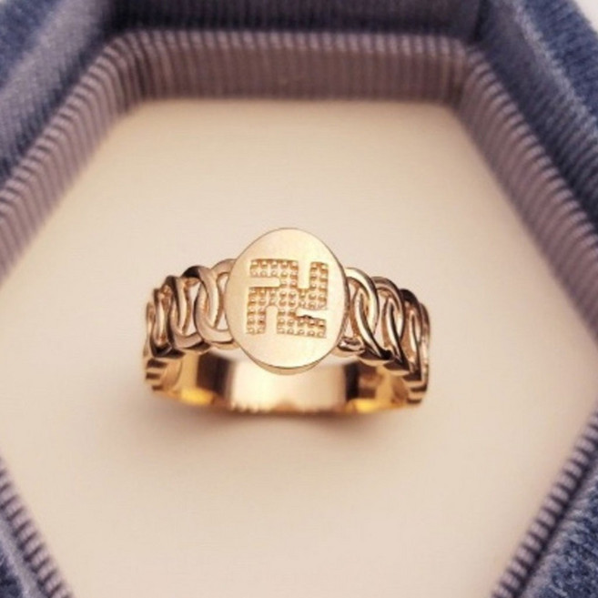 14k 18k 불자불교 체인 만자반지