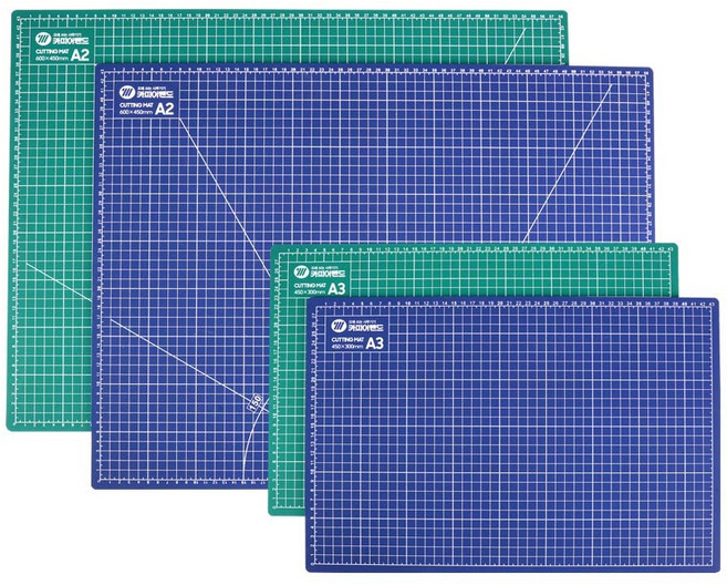PVC 커팅 매트 청색 A2 5겹구조 논슬립처리, 단품