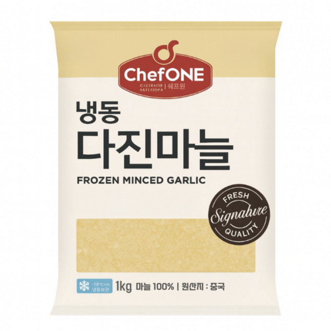 바이오마켓_직수입 냉동 다진마늘 1kg, 10개
