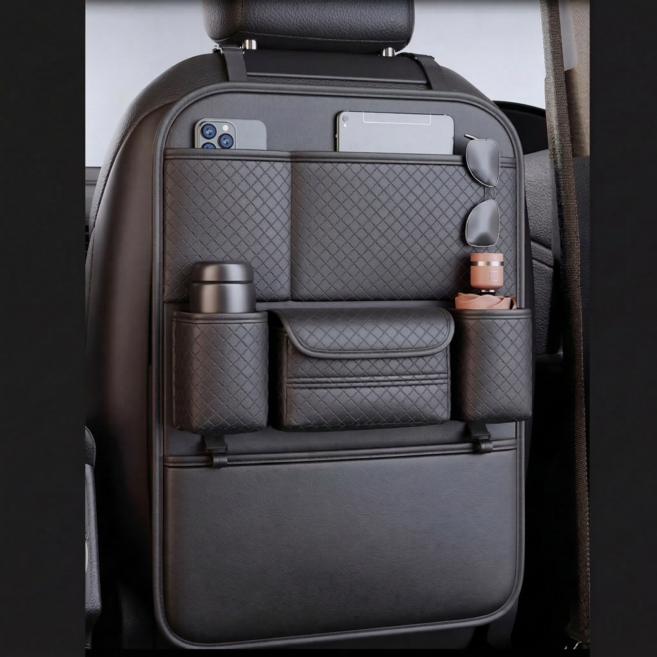 씨티엔 뒷좌석 오거나이저 방수 수납 포켓 전차종, 블랙, 1개