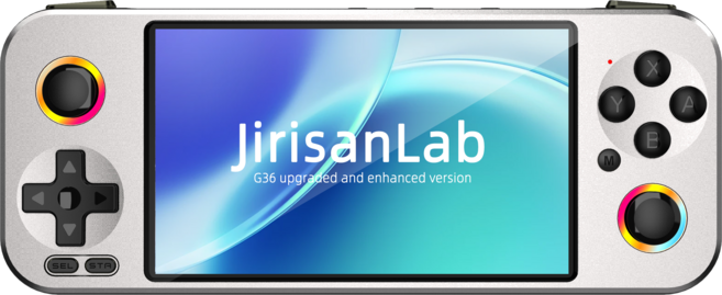 JirisanLab 레트로 게임기 4.5인치 15000개 게임 내장 휴대용 고전 게임기, 화이트64GB
