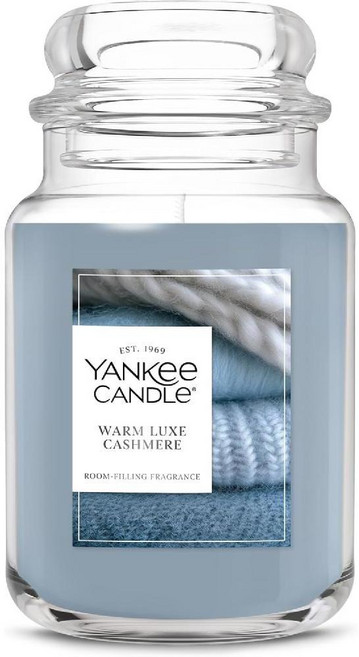 Yankee Candle 웜룩스 캐시미어 가을향초 최대150시간 연소 22온스 대형 용기, 세이지 시트러스, 클래식 대형 항아리