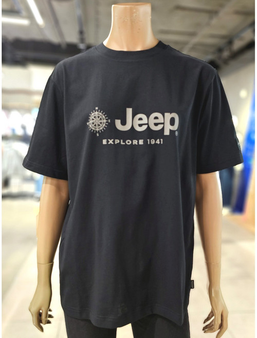 Jeep 기본핏 익스플로어 로고 반팔티 남녀공용 아스킨 기능성 반팔티셔츠