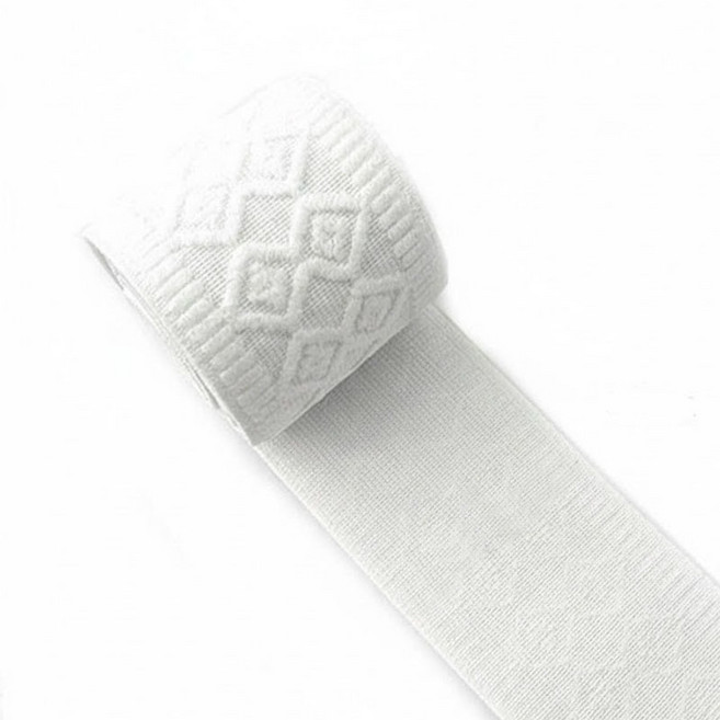 [청라핸즈] 다이아 허리밴드 고무줄 50mm 화이트 (09-012)