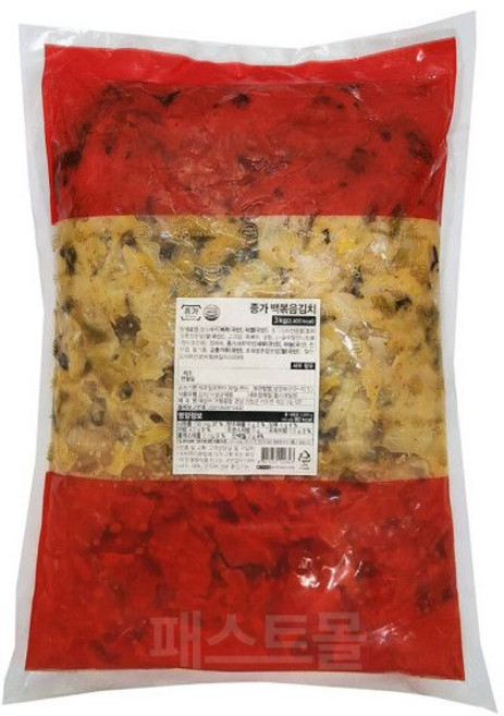 종가 백(White) 볶음김치 3Kg 대용량