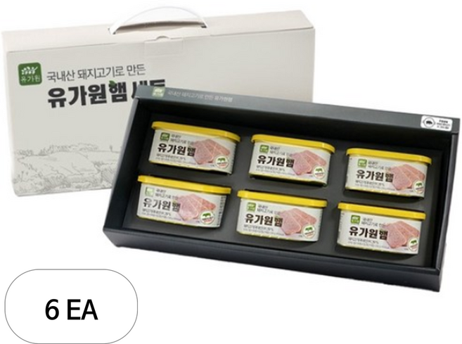 유가원 국내산 돼지고기로 만든 유가원햄 세트 200g, 6개