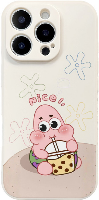 밀크티 마시는 뚱이 갤럭시 S24FE 아이폰 17PROMAX 케이스