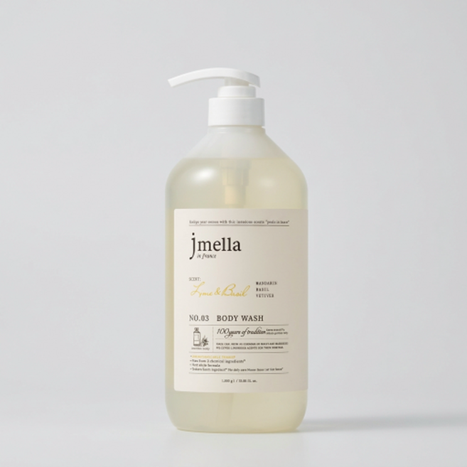 제이멜라 인 프랑스 바디 워시 1000ml_제이멜라 라임앤바질 바디워시, 1L, 1개