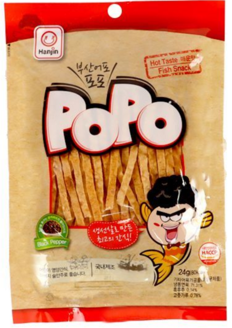 한진식품 부산어포 포포 매운맛, 20개, 24g