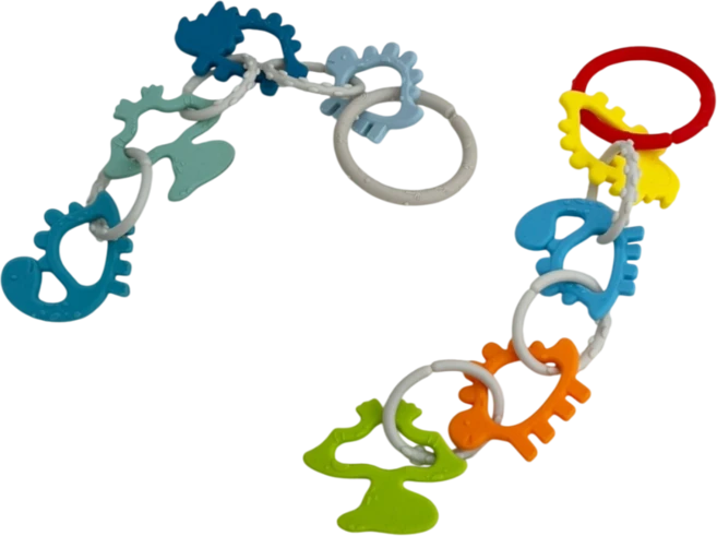 아가츄 아기 고리 치발기 세트 실리콘 치아발육기 이앓이 구강기 장난감, 1세트, 컬러풀다이노, 색상 - 쿠팡