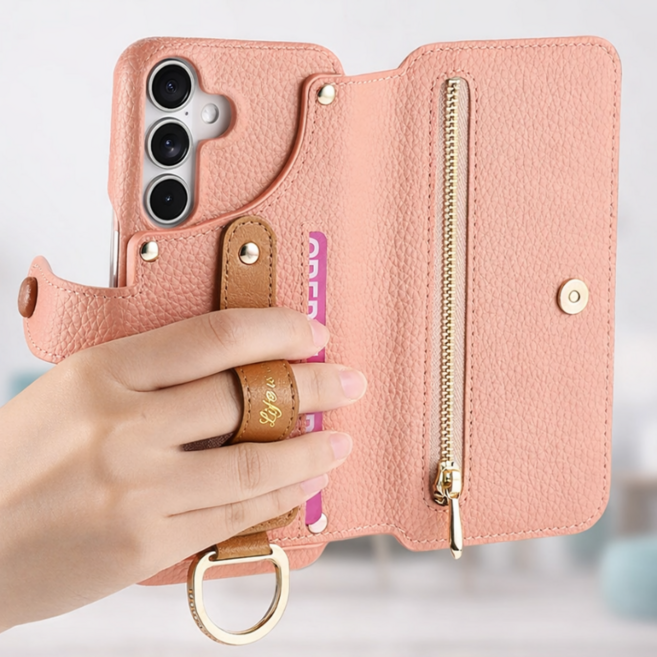 굿도우 가죽 지갑형 카드수납 휴대폰 케이스