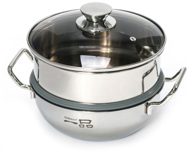 키친아트 일품 2단 찜냄비, 20cm, 1개