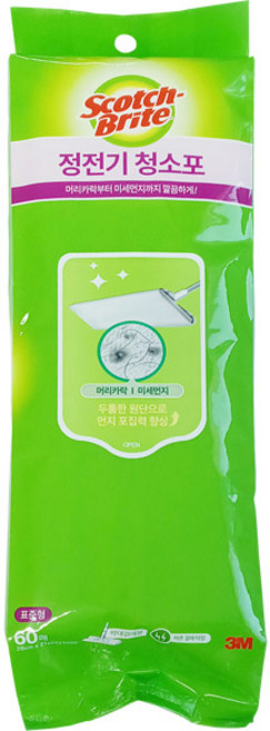 3M 스카치브라이트 정전기 청소포 표준형 60매