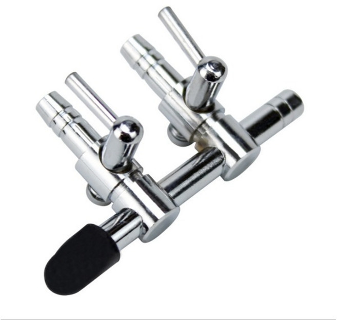 2구 스테인레스 분지 (에어량조절기) - 에어분배기, 단품, 1개