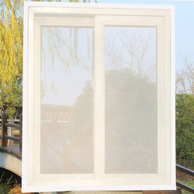 올원픽 고양이방충망 안전망 펫도어 고양이 캣도어, 1개, C. 재봉 이중 테두리 완성 방충망 흰색 망 흰색 부착